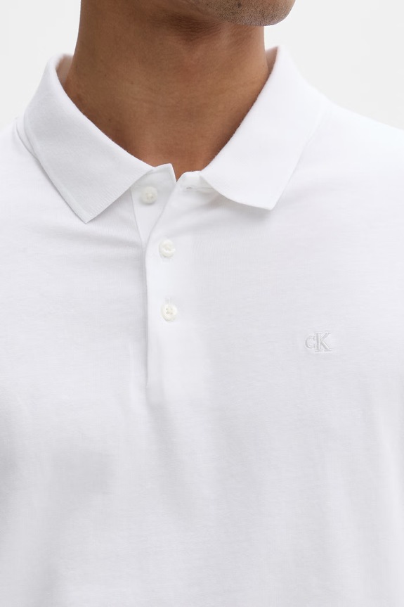 Calvin Klein polo pentru bărbați, din bumbac LV04LF200G alb