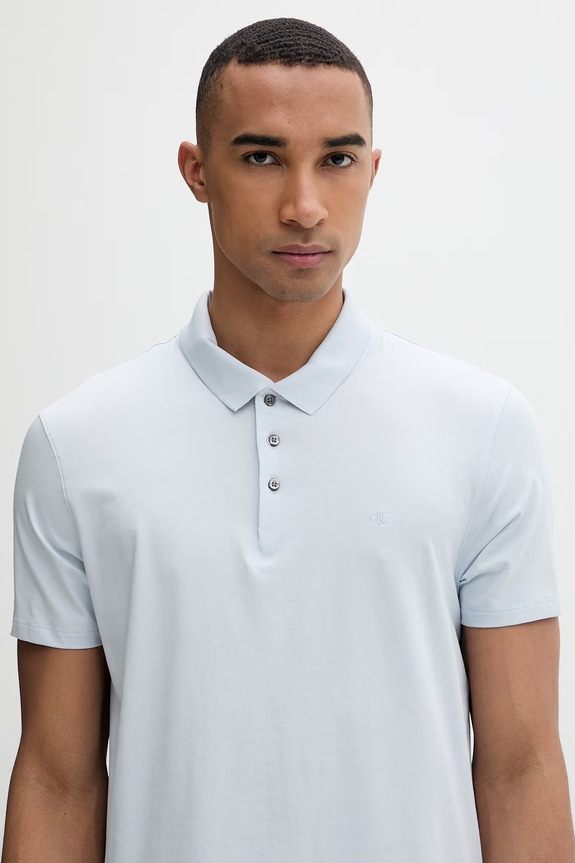 Calvin Klein polo pentru bărbați, cu bumbac albastru LV04LF200G