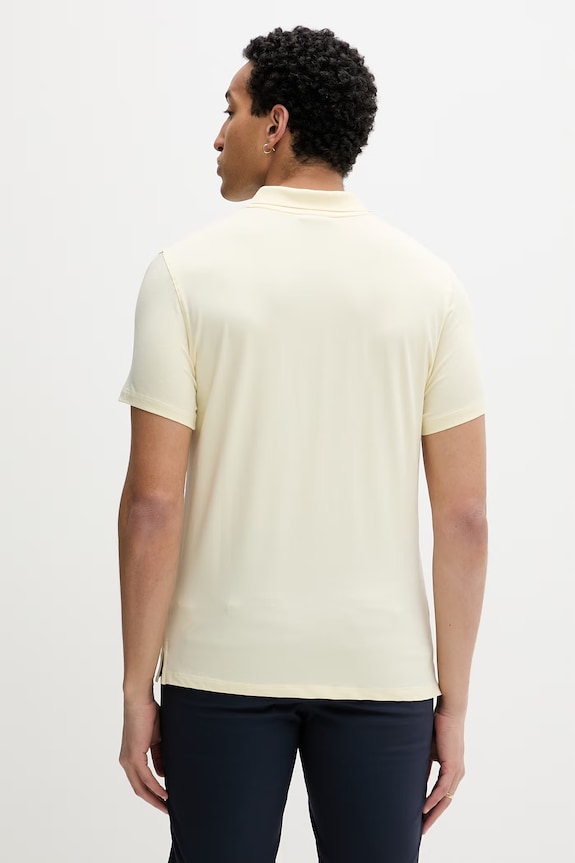 Ρούχα Calvin Klein Πόλο ανδρικό με βαμβάκι LV04LF200G κίτρινο
