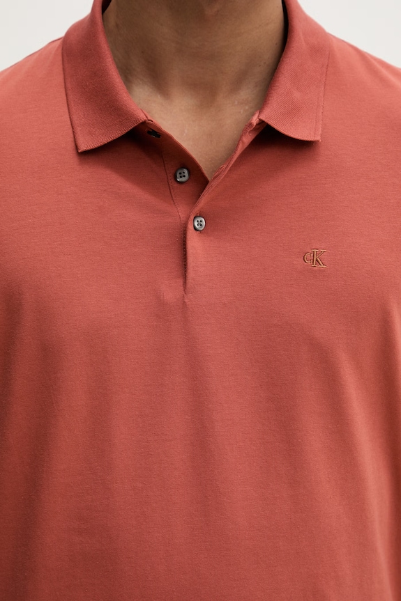 Calvin Klein polo pentru bărbați, cu bumbac LV04LF200G portocaliu