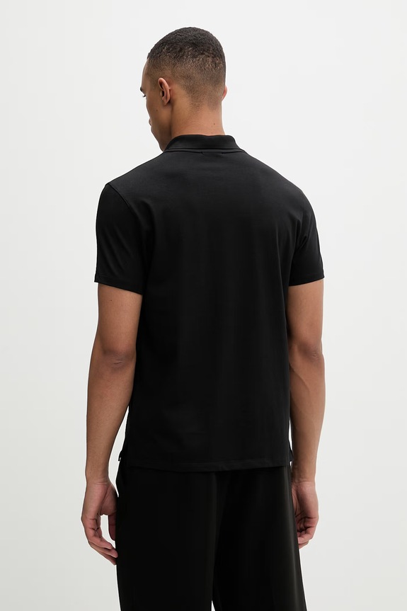 Îmbrăcăminte Calvin Klein polo pentru bărbați, cu bumbac LV04LF200G negru