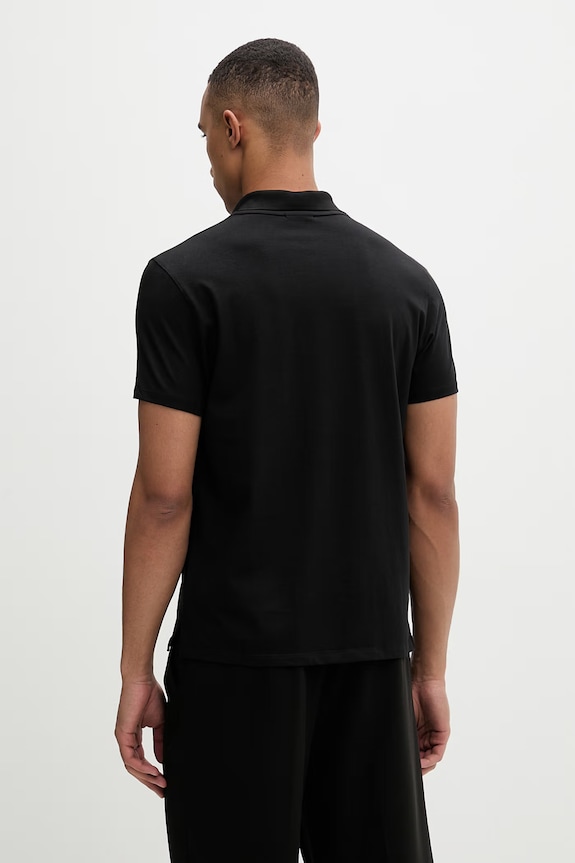 Îmbrăcăminte Calvin Klein polo pentru bărbați, cu bumbac LV04LF200G negru