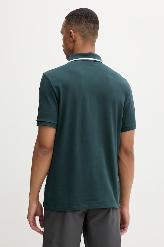 Ρούχα Calvin Klein πόλο ανδρικό βαμβακερό LV04LF214G τιρκουάζ