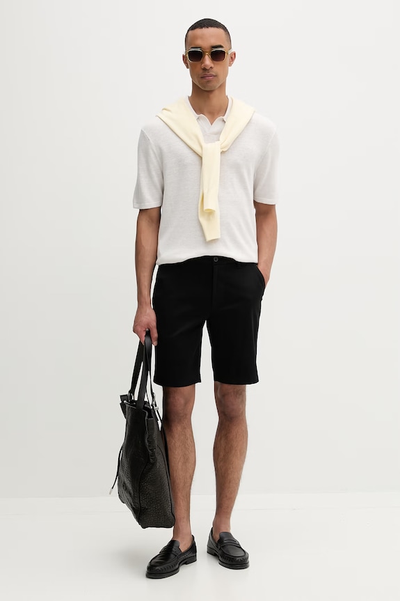 Calvin Klein úpletové polo tričko pánske s prímesou ľanu LV04LF313G béžová SS26