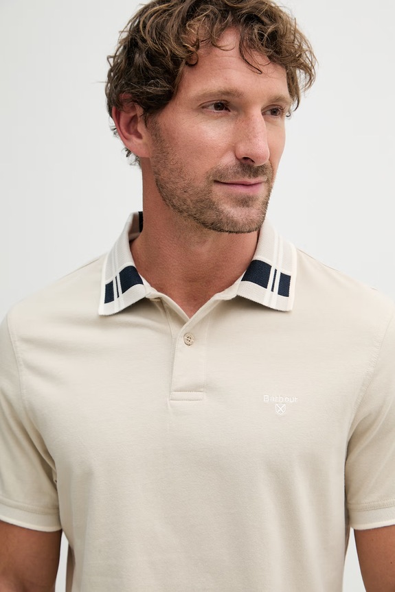 Barbour polo za muškarce od pamuka Callington bež MML1536