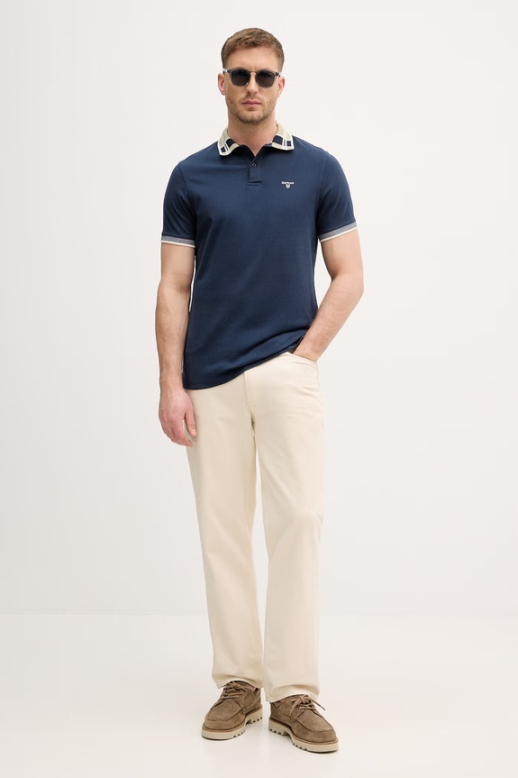 Barbour polo tričko pánske bavlnené Callington MML1536 tmavomodrá SS26