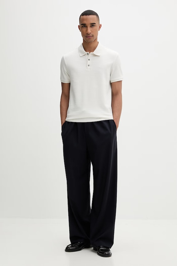 Calvin Klein polo tričko pánske s bavlnou LV04LF206G béžová SS26