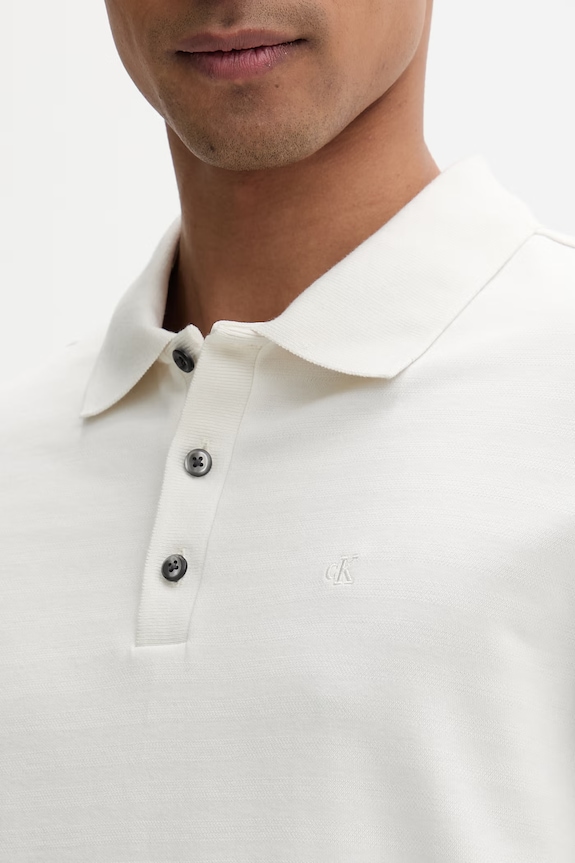 Calvin Klein polo tričko pánske s bavlnou LV04LF206G béžová