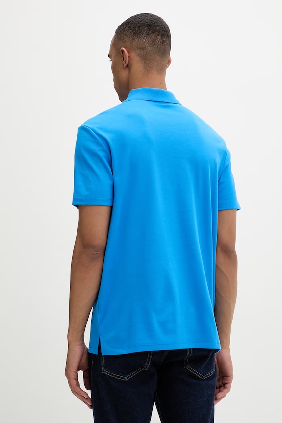 Calvin Klein polo pentru bărbați, cu bumbac LV04LF208G albastru SS26