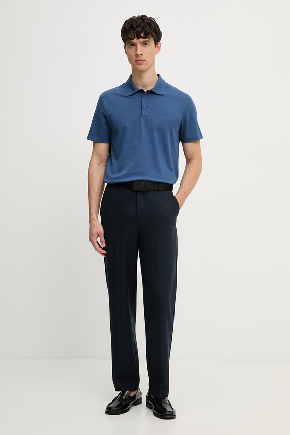Calvin Klein polo pentru bărbați, din bumbac LV04LF208G bleumarin SS26