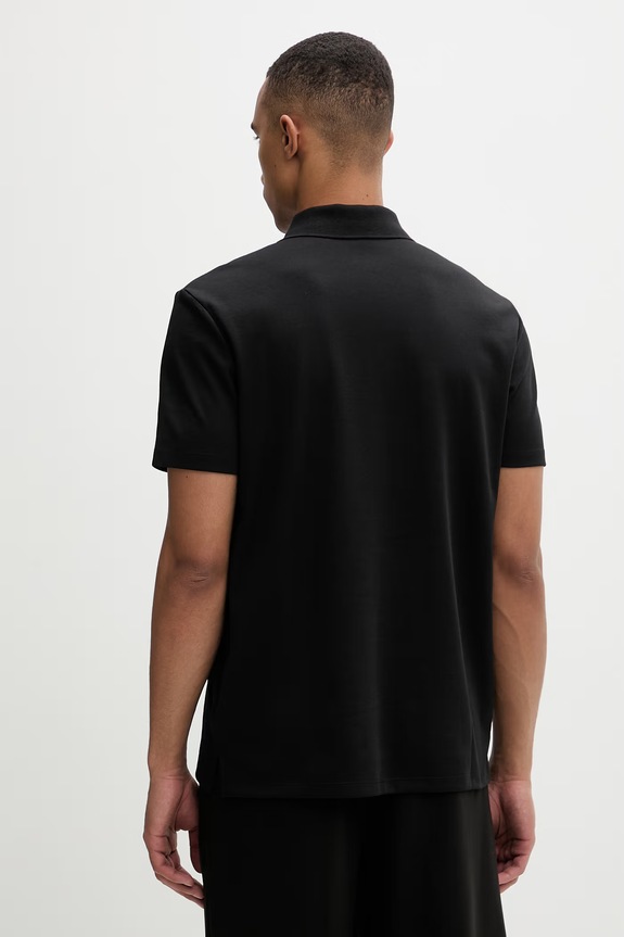Îmbrăcăminte Calvin Klein polo pentru bărbați, cu bumbac LV04LF208G negru