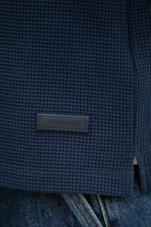 Trussardi polo pentru bărbați, cu bumbac G5058000102N bleumarin