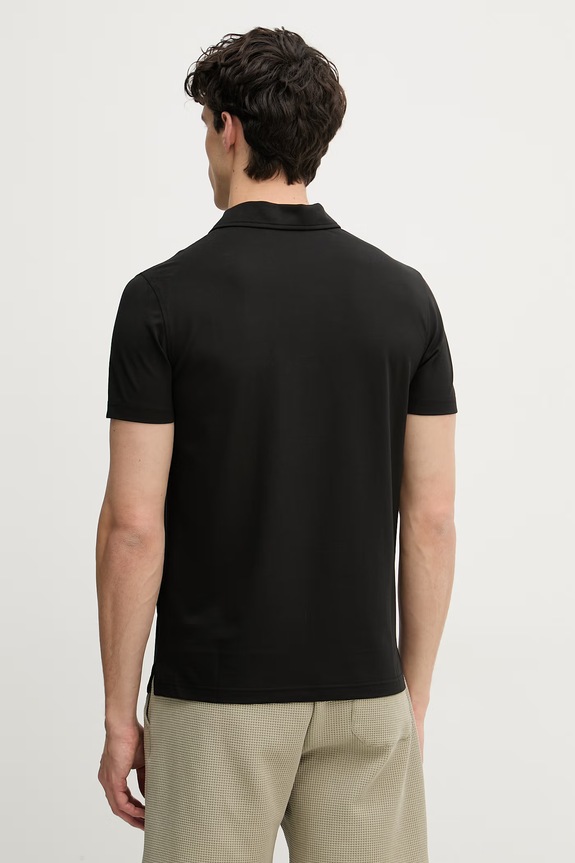 Îmbrăcăminte Trussardi polo pentru bărbați, cu amestec de mătase G5098000140N negru