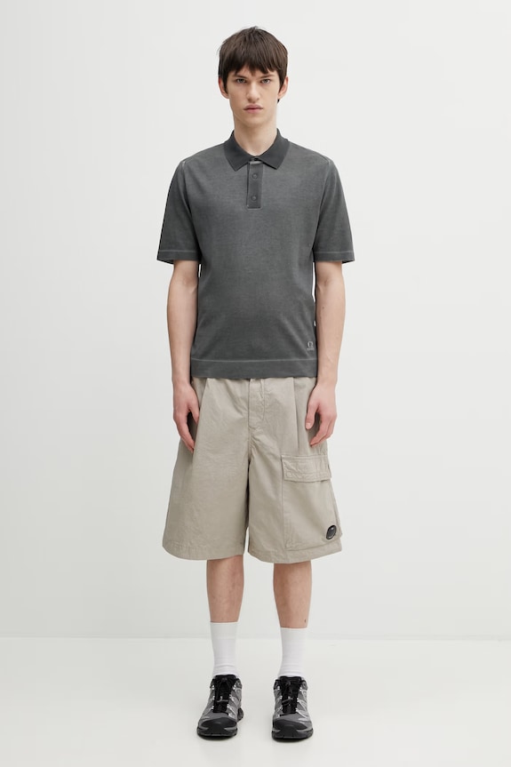 C.P. Company polo bawełniane 20CMKN204A110646S szary