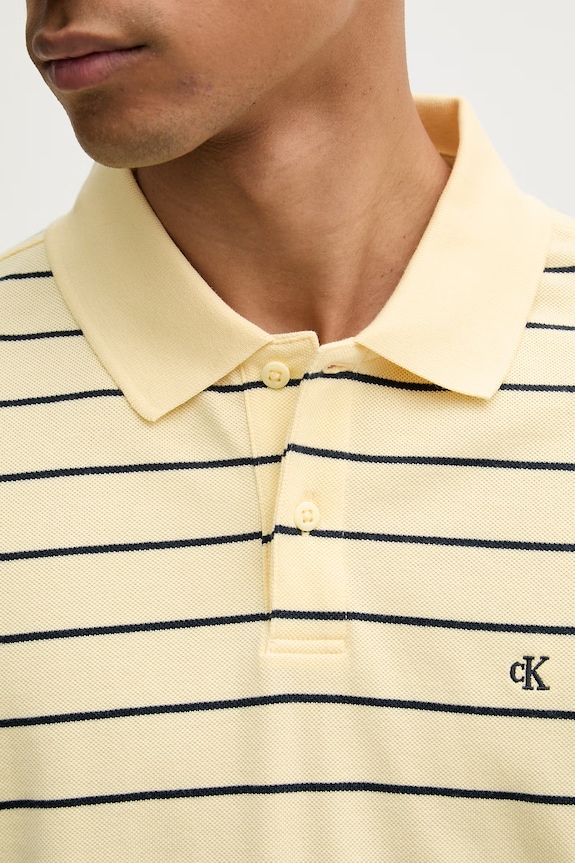 Calvin Klein Jeans polo pánské bavlněné LV04RF216G žlutá