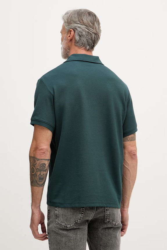 Oblečenie Calvin Klein Jeans polo tričko pánske bavlnené LV04RF205G zelená