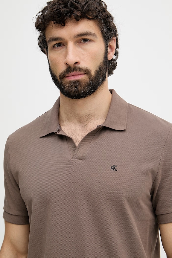 Calvin Klein Jeans férfi pamut póló barna LV04RF215G