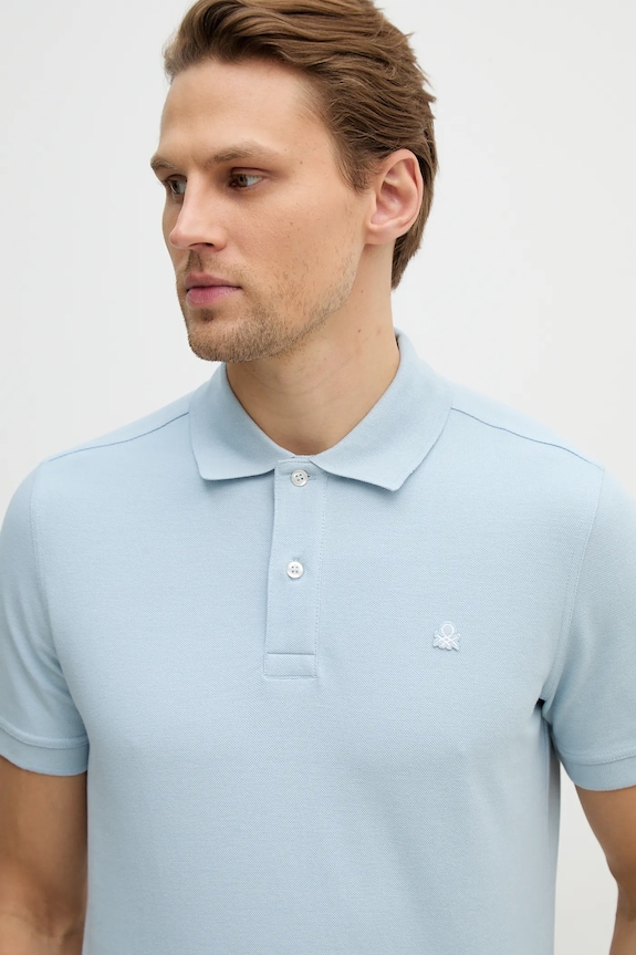 Bavlnené polo tričko United Colors of Benetton modrá 3089J3179.