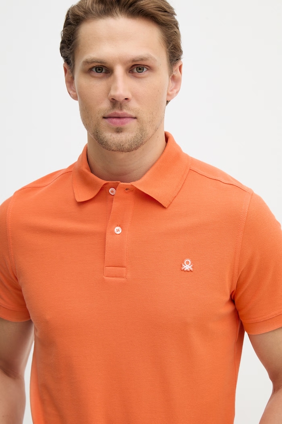 Bavlnené polo tričko United Colors of Benetton oranžová 3089J3179.
