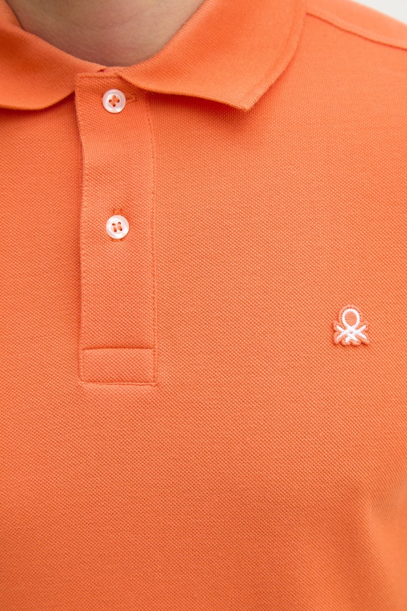 Bavlnené polo tričko United Colors of Benetton 3089J3179. oranžová