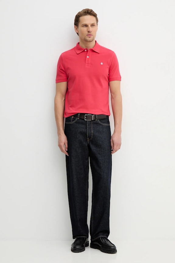 Bavlnené polo tričko United Colors of Benetton 3089J3179. červená SS26