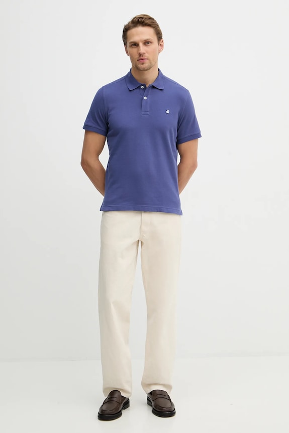 United Colors of Benetton polo de bumbac 3089J3179. bleumarin SS26