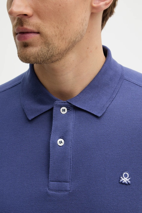 United Colors of Benetton polo de bumbac 3089J3179. bleumarin
