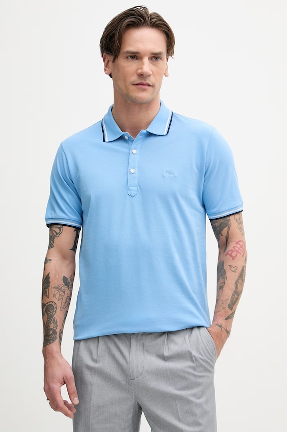 Lindbergh polo tričko pánske bavlnené slim modrá 30.404010