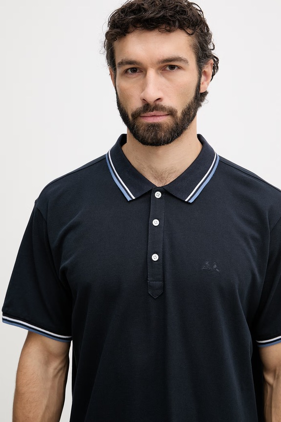 Lindbergh polo bărbătesc din bumbac bleumarin 30.404010
