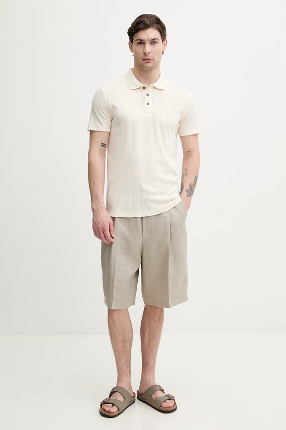 Lindbergh polo pánské bavlněné 30.404115 béžová SS26