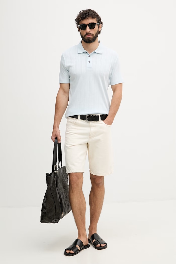 Lindbergh polo męskie bawełniane 30.404115 niebieski SS26