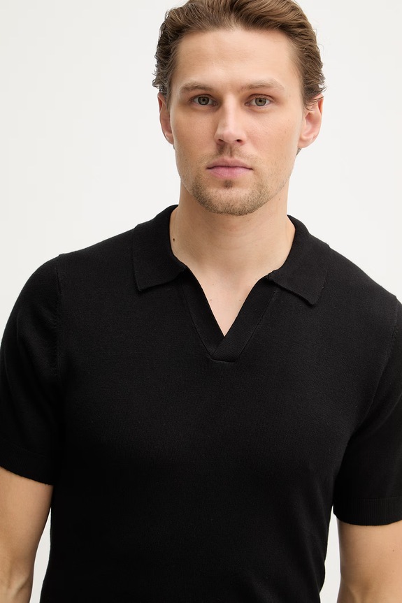 Lindbergh tricou polo negru 30.800159B