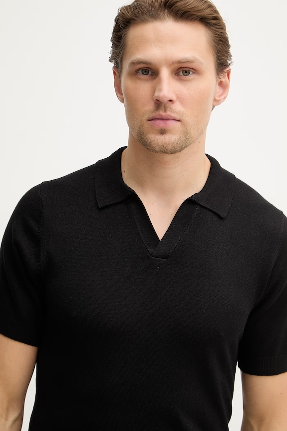 Lindbergh tricou polo negru 30.800159B