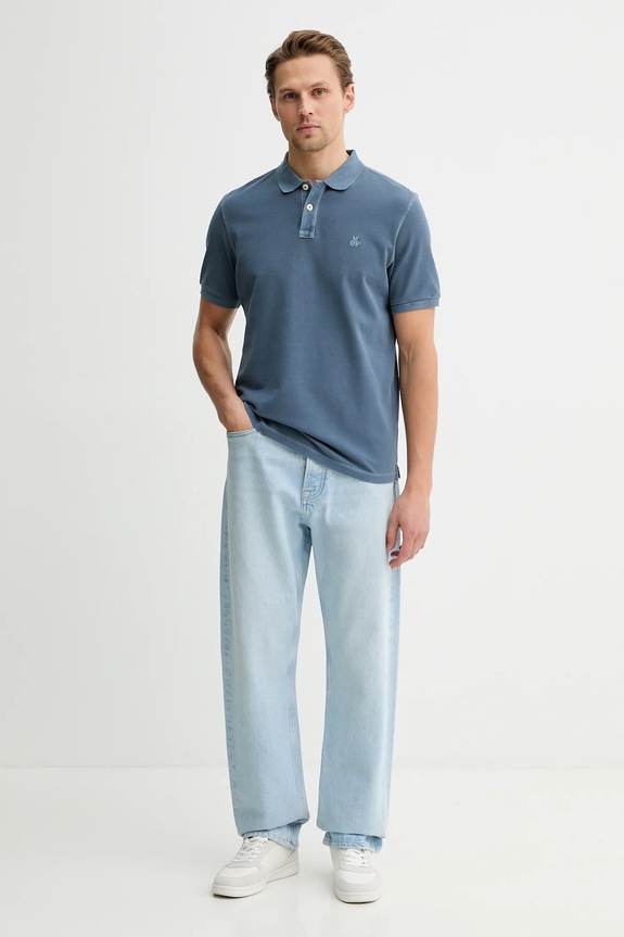 Marc O'Polo polo męskie bawełniane 5000012660 granatowy SS26