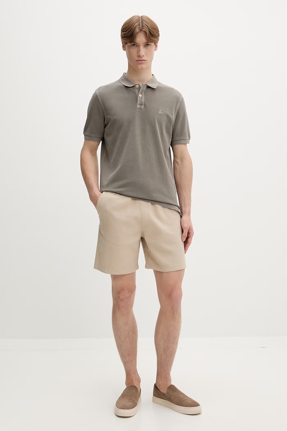 Marc O'Polo polo męskie bawełniane 5000012660 zielony SS26