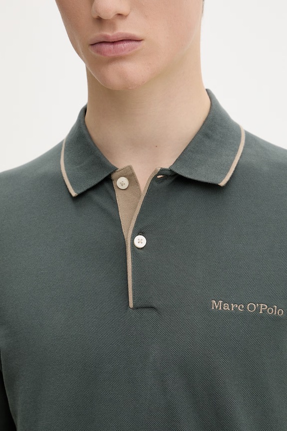 Marc O'Polo polo męskie bawełniane 5000012673 zielony