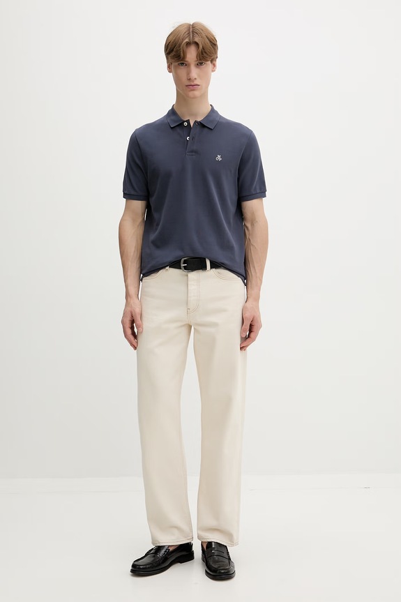 Marc O'Polo polo męski bawełniany 5000012674 niebieski SS26
