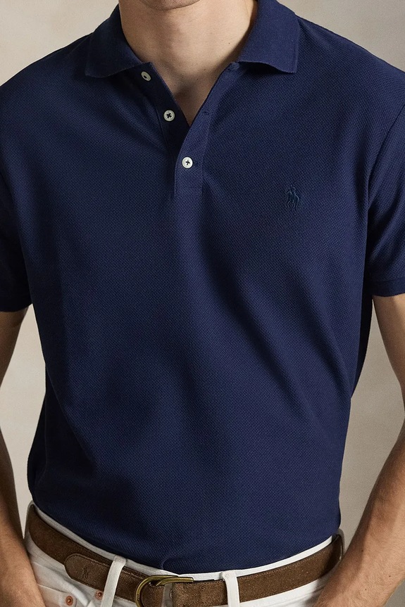 Bavlnené polo tričko Polo Ralph Lauren tmavomodrá 710B13479