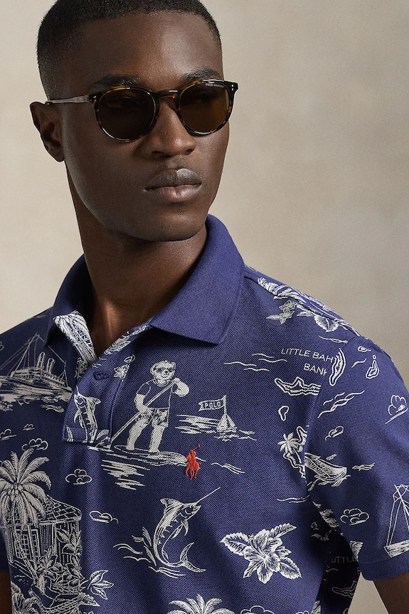 Polo Ralph Lauren polo bawełniane granatowy 710B13971