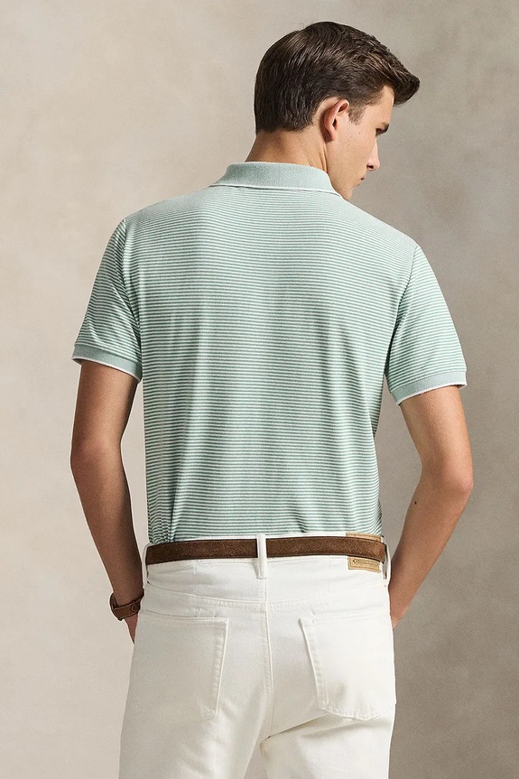 Polo Ralph Lauren tricou polo 710A12308 turcoaz SS26