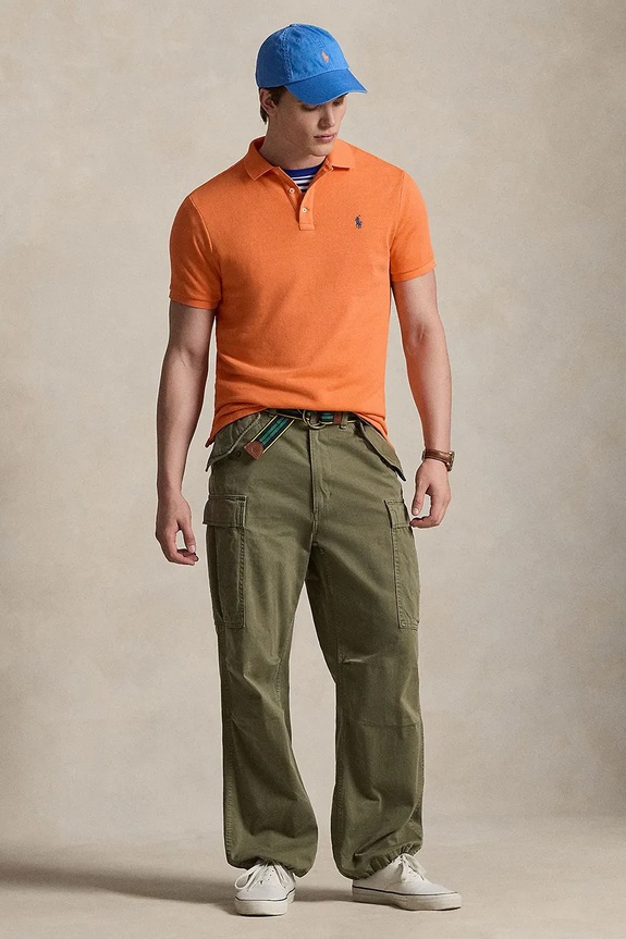 Ρούχα Πόλο Polo Ralph Lauren 710A12484 πορτοκαλί