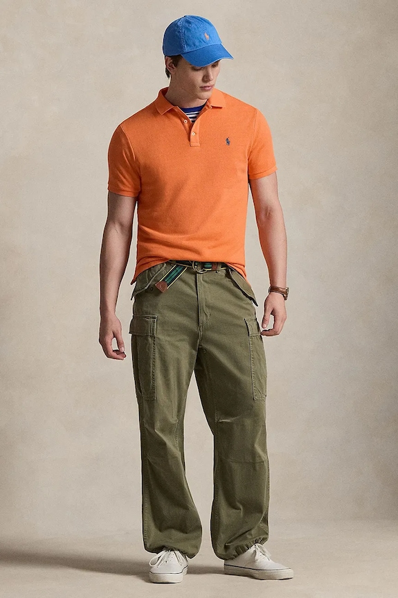 Ρούχα Πόλο Polo Ralph Lauren 710A12484 πορτοκαλί