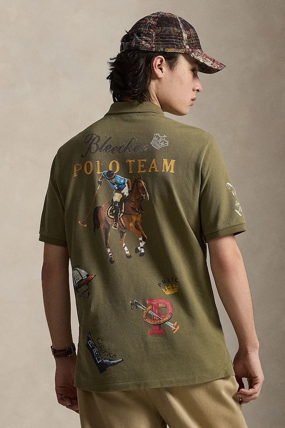 Polo Ralph Lauren polo tričko pánske bavlnené 710B13509 zelená SS26