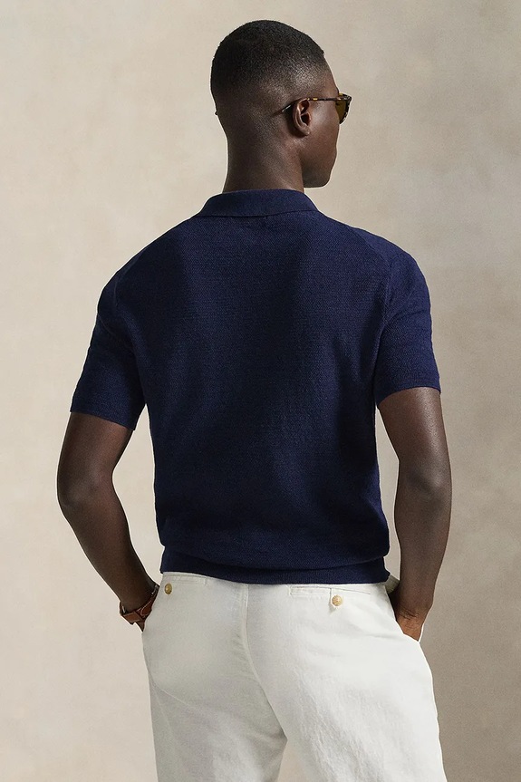 Polo Ralph Lauren tricou polo din in 710B13891 bleumarin SS26