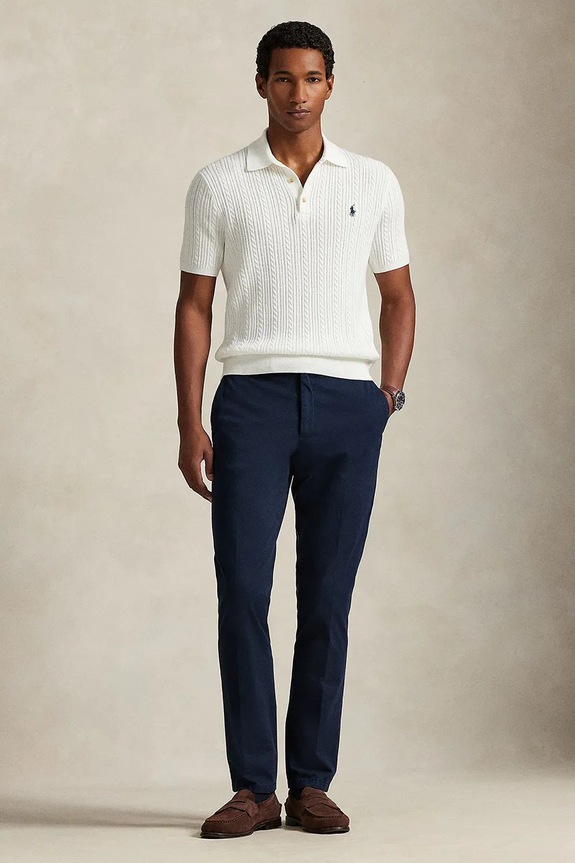 Oblečenie Bavlnené polo tričko Polo Ralph Lauren 710B13893 biela