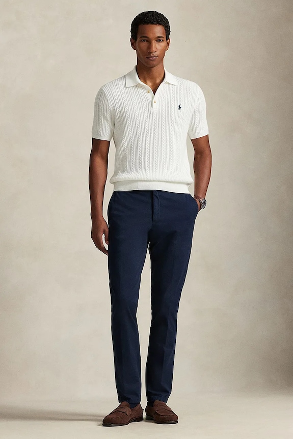 Oblečenie Bavlnené polo tričko Polo Ralph Lauren 710B13893 biela