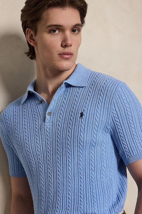 Bavlnené polo tričko Polo Ralph Lauren modrá 710B13893