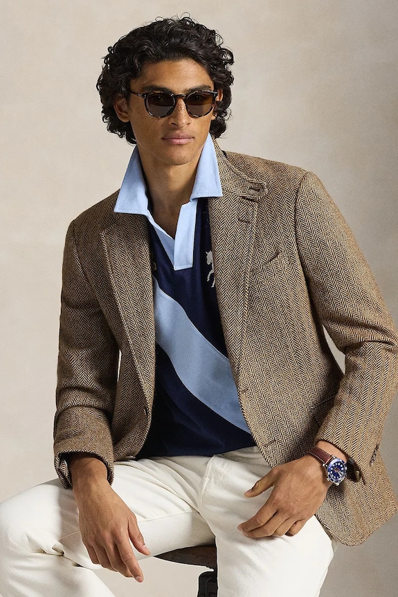 Polo Ralph Lauren polo bawełniane 710B14221 granatowy