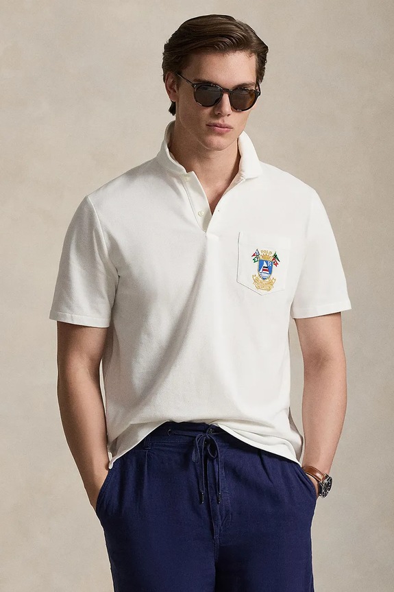 Polo Ralph Lauren polo de bumbac regular alb 710B14573