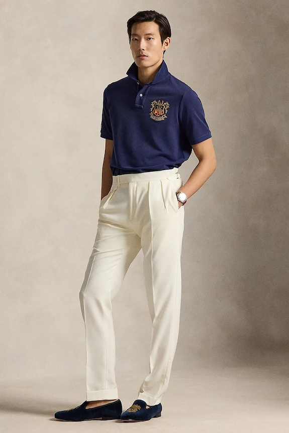 Oblečenie Polo Ralph Lauren polo tričko pánske bavlnené 710B13534 tmavomodrá